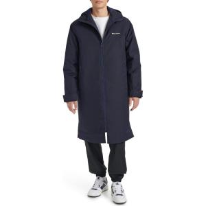 imageChampion Mens FullLength Sideline Hooded Jacket with Quilted LiningPeacoat