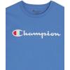 imageChampion Boys Tee Shirt Short Sleeve Logo TShirt for KidsSignature Retro Blue