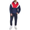 imageChampion Mens Color Block Lined Windbreaker with HoodMidnightIceRed
