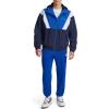 imageChampion Mens Color Block Lined Windbreaker with HoodRoyal Blue Combo