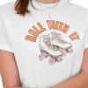 imageChampion Womens Tshirt Classic Graphic Tshirt Lightweight and Comfortable Tee For Women Plus Size AvailableWhite Roll With It