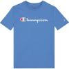 imageChampion Boys Tee Shirt Short Sleeve Logo TShirt for KidsSignature Retro Blue