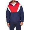 imageChampion Mens Color Block Lined Windbreaker with HoodMidnightIceRed