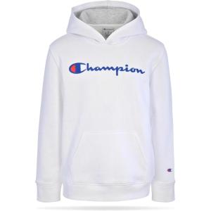 imageChampion Boys Hoodie for Kids Sweatshirt Fleece Youth Pullover With HoodSignature White