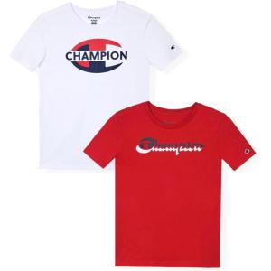 imageChampion Boys Tee Shirts 2 Pack Short Sleeve TShirts for Boys in Sizes 418Bright White