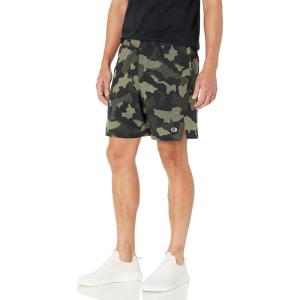imageChampion Mens MVP 7quot Sport Short  No Liner C Logo Retired ColorsMesh Camo Cargo Olive C Patch Logo