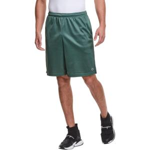 imageChampion Mens Shorts Mens Mesh Gym Shorts Lightweight Athletic Shorts Reg Or Big ampamp TallDark Green C Patch Logo