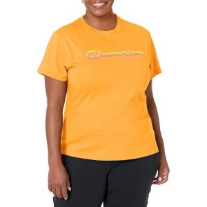 imageChampion Womens Tshirt Classic Graphic Tshirt Lightweight and Comfortable Tee For Women Plus Size AvailableCapri Orange Chromatic Script