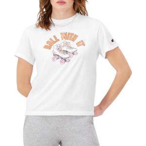 imageChampion Womens Tshirt Classic Graphic Tshirt Lightweight and Comfortable Tee For Women Plus Size AvailableWhite Roll With It