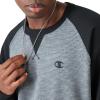 imageChampion Mens Crewneck Powerblend Fleece Sweatshirt Crewneck Sweatshirts Reg Or Big ampamp TallBlackManhattan MistBlack C Logo