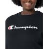 imageChampion Womens Sweatshirt Powerblend Crewneck for Women Script Plus Size AvailableBlack Script Retired