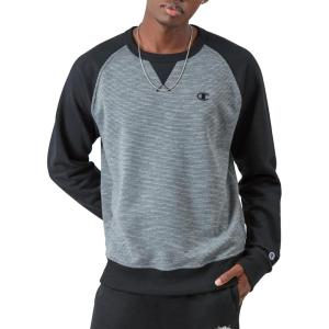 imageChampion Mens Crewneck Powerblend Fleece Sweatshirt Crewneck Sweatshirts Reg Or Big ampamp TallBlackManhattan MistBlack C Logo