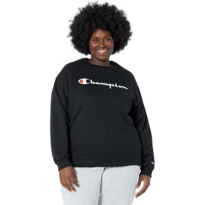 imageChampion Womens Sweatshirt Powerblend Crewneck for Women Script Plus Size AvailableBlack Script Retired