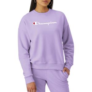 imageChampion Womens Sweatshirt Powerblend Crewneck for Women Script Plus Size AvailableLavish Lavender Script