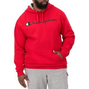 imageChampion Mens Fleece Script Logo Hoodie Reg Or Big ampamp TallTeam Red Scarlet  Classic Script Logo