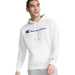 imageChampion Mens Fleece Script Logo Hoodie Reg Or Big ampamp TallWhite Script