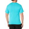 imageChampion Mens Tshirt Cotton Midweight Mens Crewneck Teetshirt for Men Graphic ScriptElectric Cyan Quick Script Foil