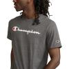 imageChampion Mens Tshirt Cotton Midweight Mens Crewneck Teetshirt for Men Graphic ScriptGranite Heather Script