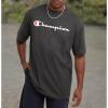 imageChampion Mens Tshirt Cotton Midweight Mens Crewneck Teetshirt for Men Graphic ScriptGranite Heather Script