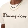 imageChampion Mens Tshirt Cotton Midweight Mens Crewneck Teetshirt for Men Graphic ScriptNatural  Classic Script Logo