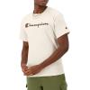 imageChampion Mens Tshirt Cotton Midweight Mens Crewneck Teetshirt for Men Graphic ScriptNatural  Classic Script Logo