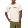 imageChampion Mens Tshirt Cotton Midweight Mens Crewneck Teetshirt for Men Graphic ScriptNatural  Classic Script Logo