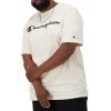 imageChampion Mens Tshirt Cotton Midweight Mens Crewneck Teetshirt for Men Graphic ScriptNatural  Classic Script Logo