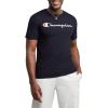 imageChampion Mens Tshirt Cotton Midweight Mens Crewneck Teetshirt for Men Graphic ScriptNavy Script