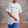 imageChampion Mens Tshirt Cotton Midweight Mens Crewneck Teetshirt for Men Graphic ScriptOxford Gray  Classic Script Logo