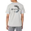 imageChampion Mens Tshirt Cotton Midweight Mens Crewneck Teetshirt for Men Graphic ScriptOxford Gray Back Circle Script