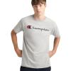 imageChampion Mens Tshirt Cotton Midweight Mens Crewneck Teetshirt for Men Graphic ScriptOxford Gray Script