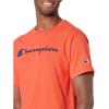 imageChampion Mens Tshirt Cotton Midweight Mens Crewneck Teetshirt for Men Graphic ScriptPoppy Orange Script