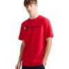 imageChampion Mens Tshirt Cotton Midweight Mens Crewneck Teetshirt for Men Graphic ScriptScarlet Script