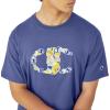 imageChampion Mens Tshirt Cotton Midweight Mens Crewneck Teetshirt for Men Graphic ScriptStone Crush Blue Cs Collage