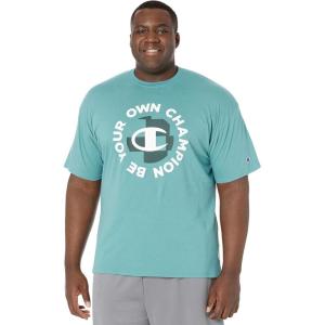 imageChampion Mens Tshirt Cotton Midweight Mens Crewneck Teetshirt for Men Graphic ScriptAqua Tonic Be Your Own Circle