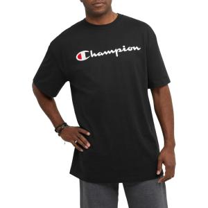 imageChampion Mens Tshirt Cotton Midweight Mens Crewneck Teetshirt for Men Graphic ScriptBlack  Classic Script Logo