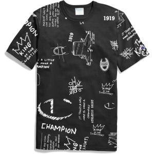 imageChampion Mens Tshirt Cotton Midweight Mens Crewneck Teetshirt for Men Graphic ScriptBlack