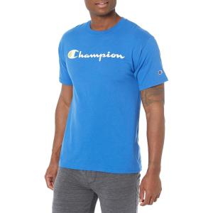 imageChampion Mens Tshirt Cotton Midweight Mens Crewneck Teetshirt for Men Graphic ScriptBright Royal Script