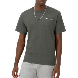 imageChampion Mens Tshirt Cotton Midweight Mens Crewneck Teetshirt for Men Graphic ScriptGranite Heather Small Script