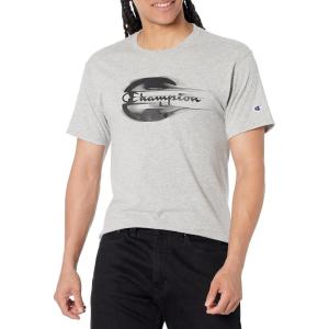 imageChampion Mens Tshirt Cotton Midweight Mens Crewneck Teetshirt for Men Graphic ScriptOxford Gray Dissolve Script