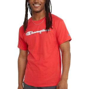imageChampion Mens Tshirt Cotton Midweight Mens Crewneck Teetshirt for Men Graphic ScriptRed Stone Quick Script