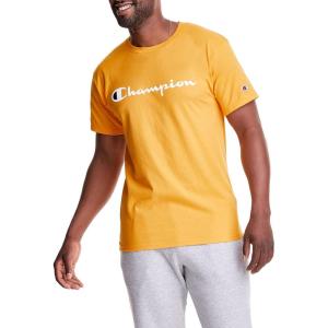 imageChampion Mens Tshirt Cotton Midweight Mens Crewneck Teetshirt for Men Graphic ScriptTeam Gold Script