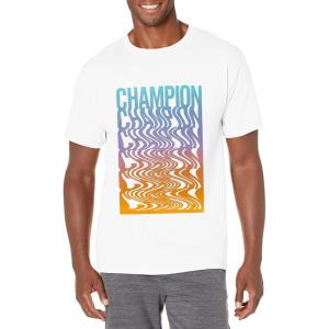 imageChampion Mens Tshirt Cotton Midweight Mens Crewneck Teetshirt for Men Graphic ScriptWhite Melting Script