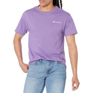 imageChampion Mens Tshirt Cotton Midweight Mens Crewneck Teetshirt for Men Graphic ScriptWisteria Purple Back Circle Script