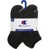 imageChampion Mens Double Dry 6Pair Pack CottonRich Low Cut SocksBlack
