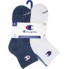 imageChampion Mens Double Dry Moisture Wicking Ankle Socks 6 8 12 Packs AvailableBlue Assorted