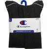 imageChampion Mens Double Dry Moisture Wicking Crew Socks 6 8 12 Packs AvailableBlack HeelToe