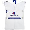 imageChampion Mens Double Dry Moisture Wicking Crew Socks 6 8 12 Packs AvailableWhite HeelToe