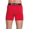 imageChampion Mens Everyday Cotton Stretch Boxer BriefsBlue White Script LogoBlackRed  3 Pack