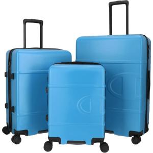 imageChampion 3Piece Luggage Set  21 25 29 Hardshell Suitcases with 8 Spinner Wheels  Expandable CarryOn ampamp Checked Luggage  Durable ABS Material  Travel Bags for Men ampamp Women  Airline Approved